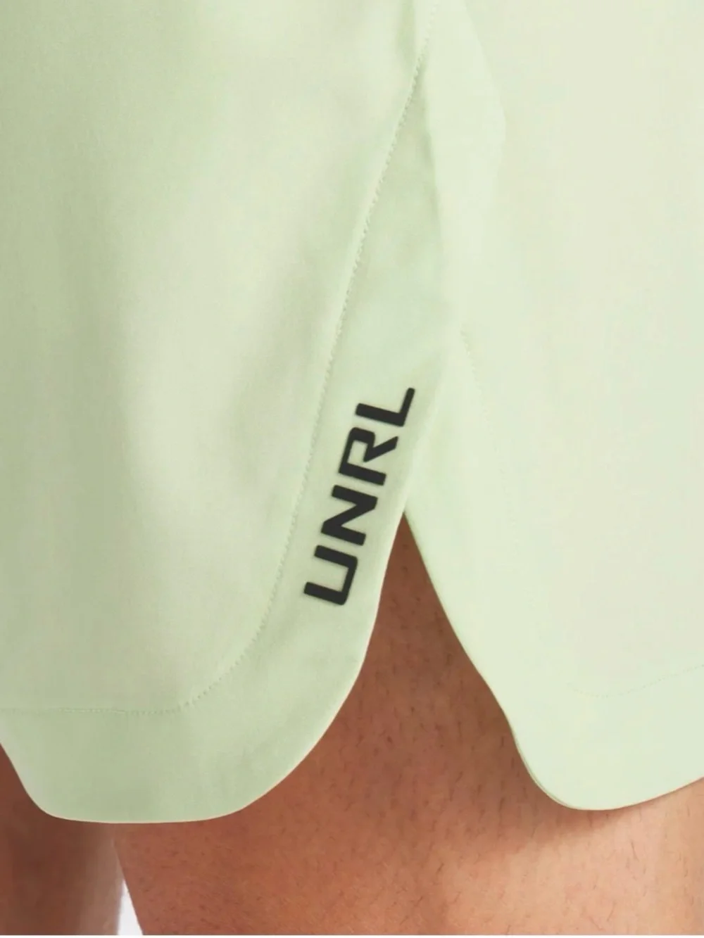 UNRL Men's Light Green Performance Shorts